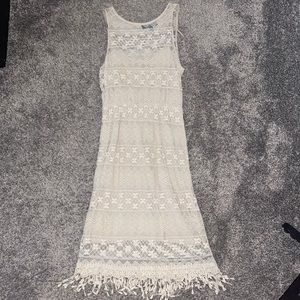 GRAY Saks Fifth Ave Crochet Dress Size XS